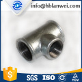 NPT galvanized beaded tee M.I. pipe fittings